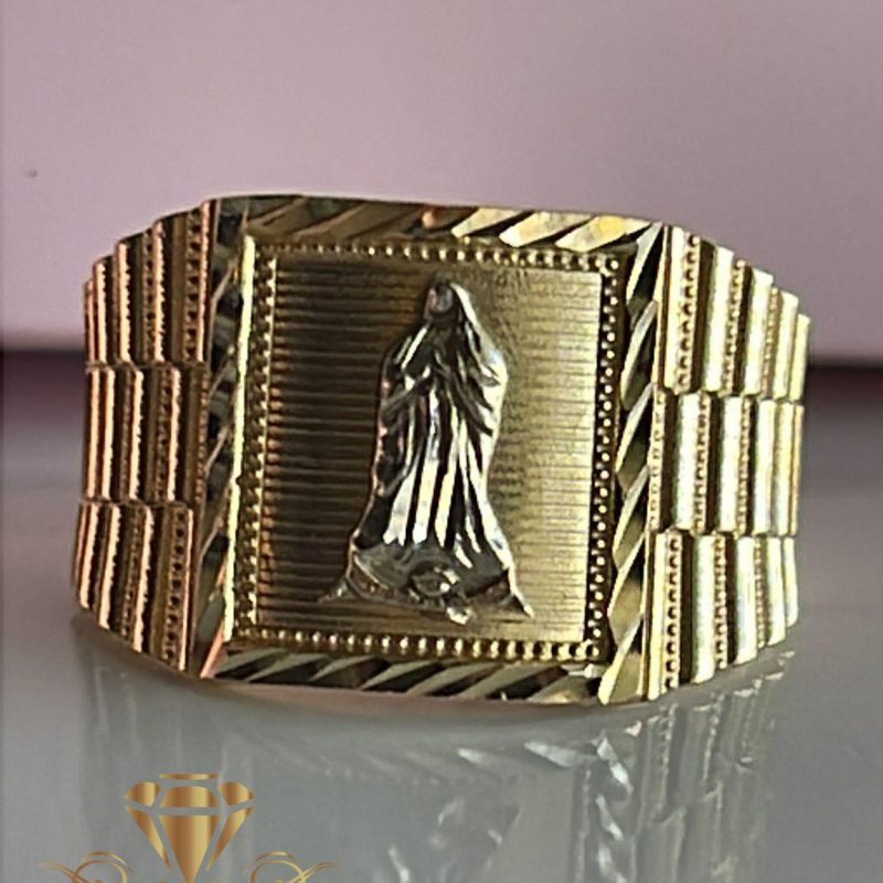 Anillo en oro amarillo y blanco