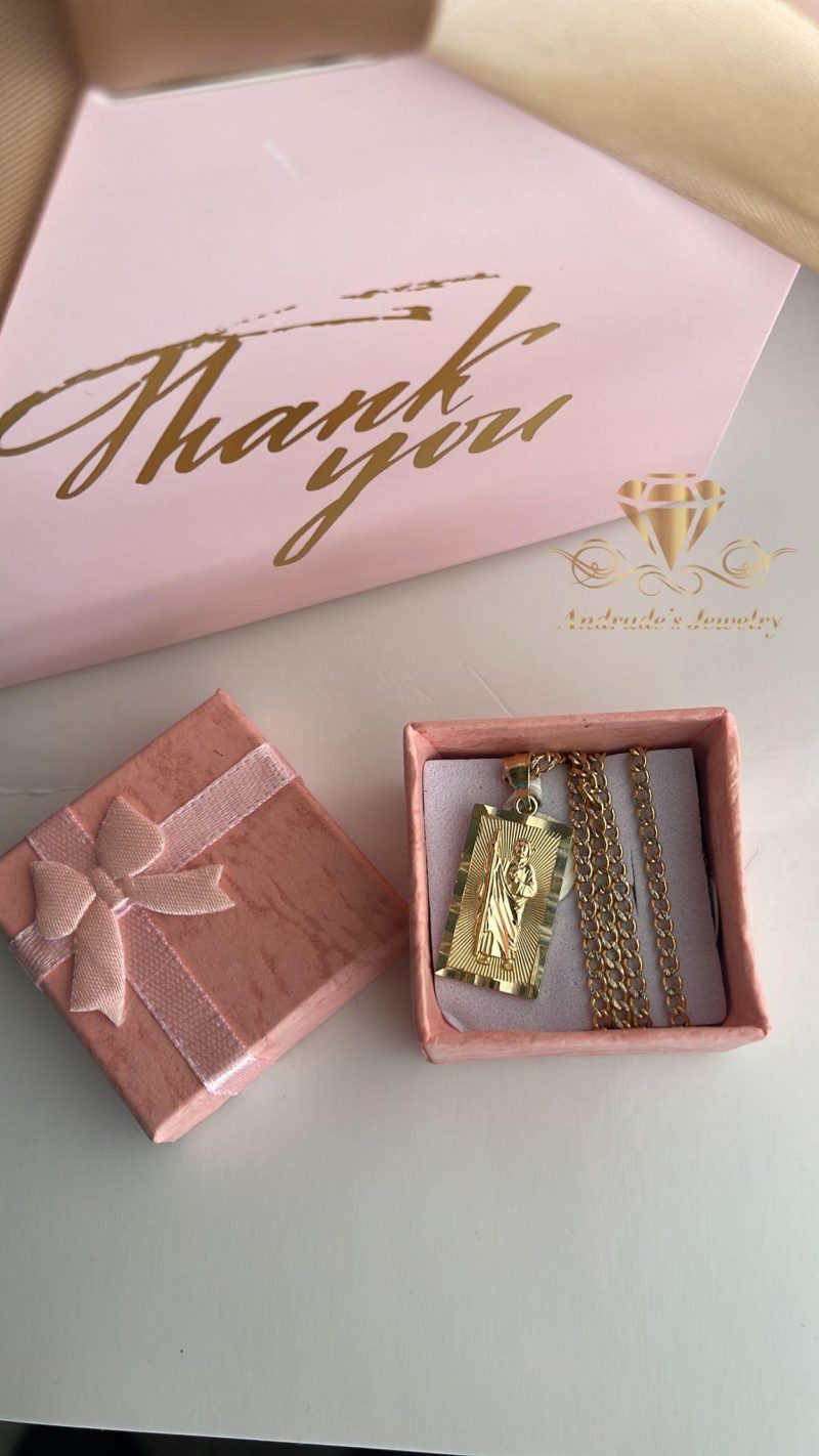 Medalla  de  San Juditas 1.8gr y Cadena religiosa