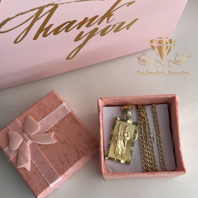 Medalla  de  San Juditas 1.8gr y Cadena religiosa