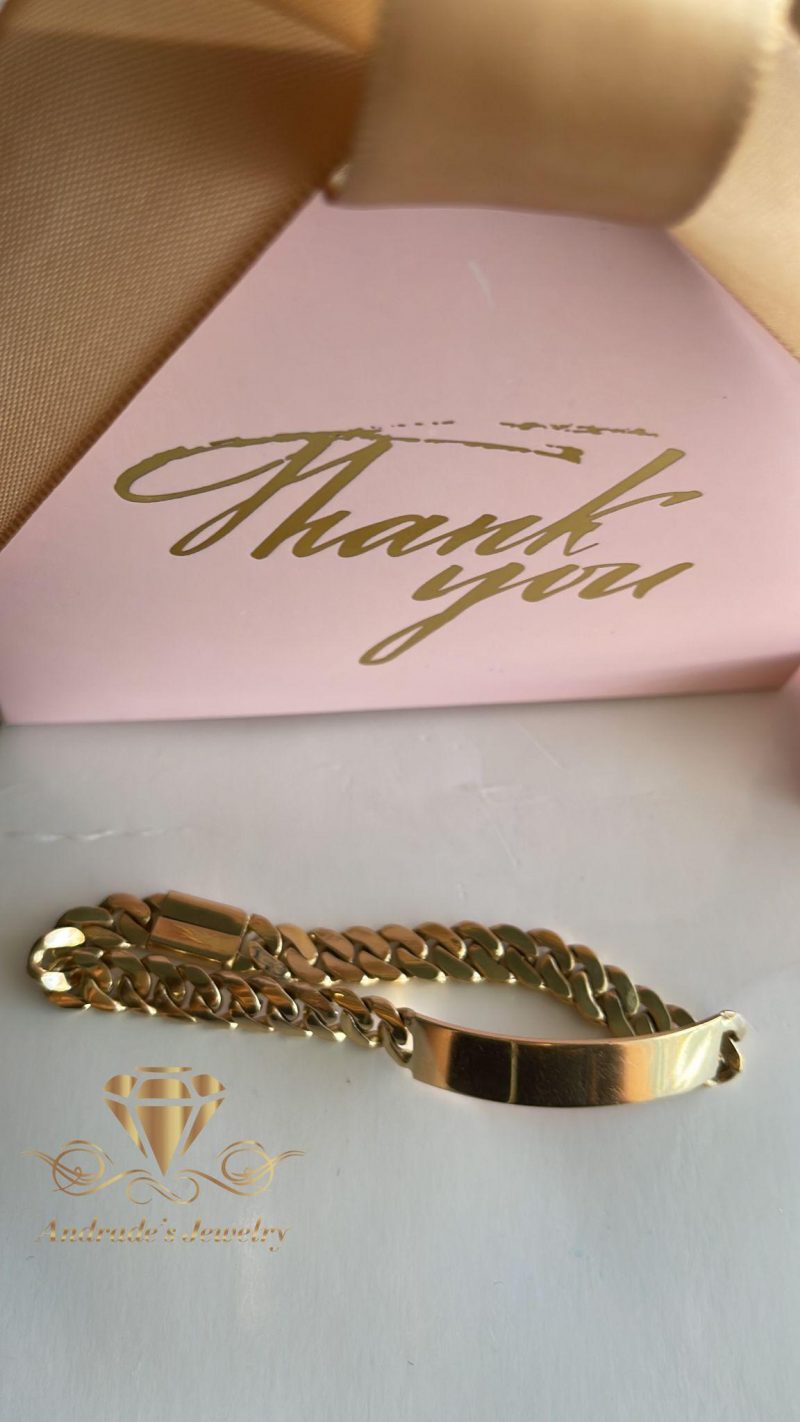 Esclava cubana oro amarillo unisex