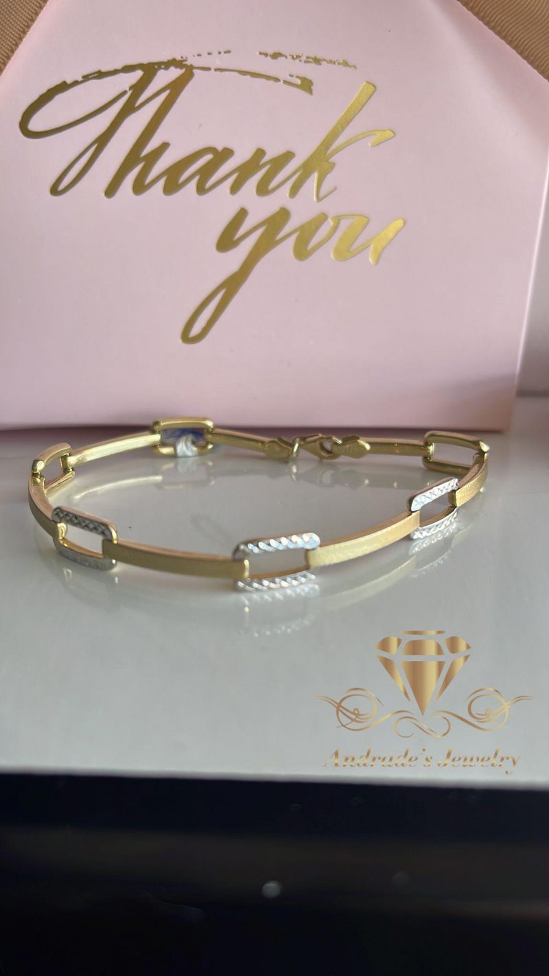 Esclava en oro blanco y amarillo