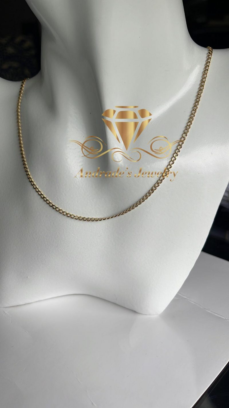 Cadena cubana oro amarillo