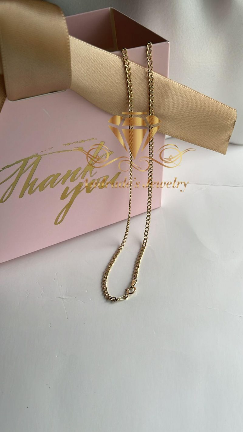 Cadena cubana oro amarillo