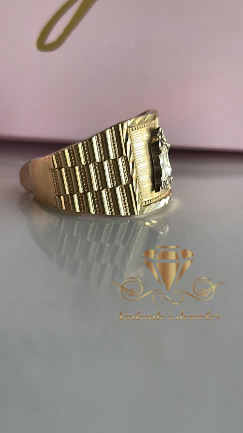 Anillo en oro amarillo y blanco
