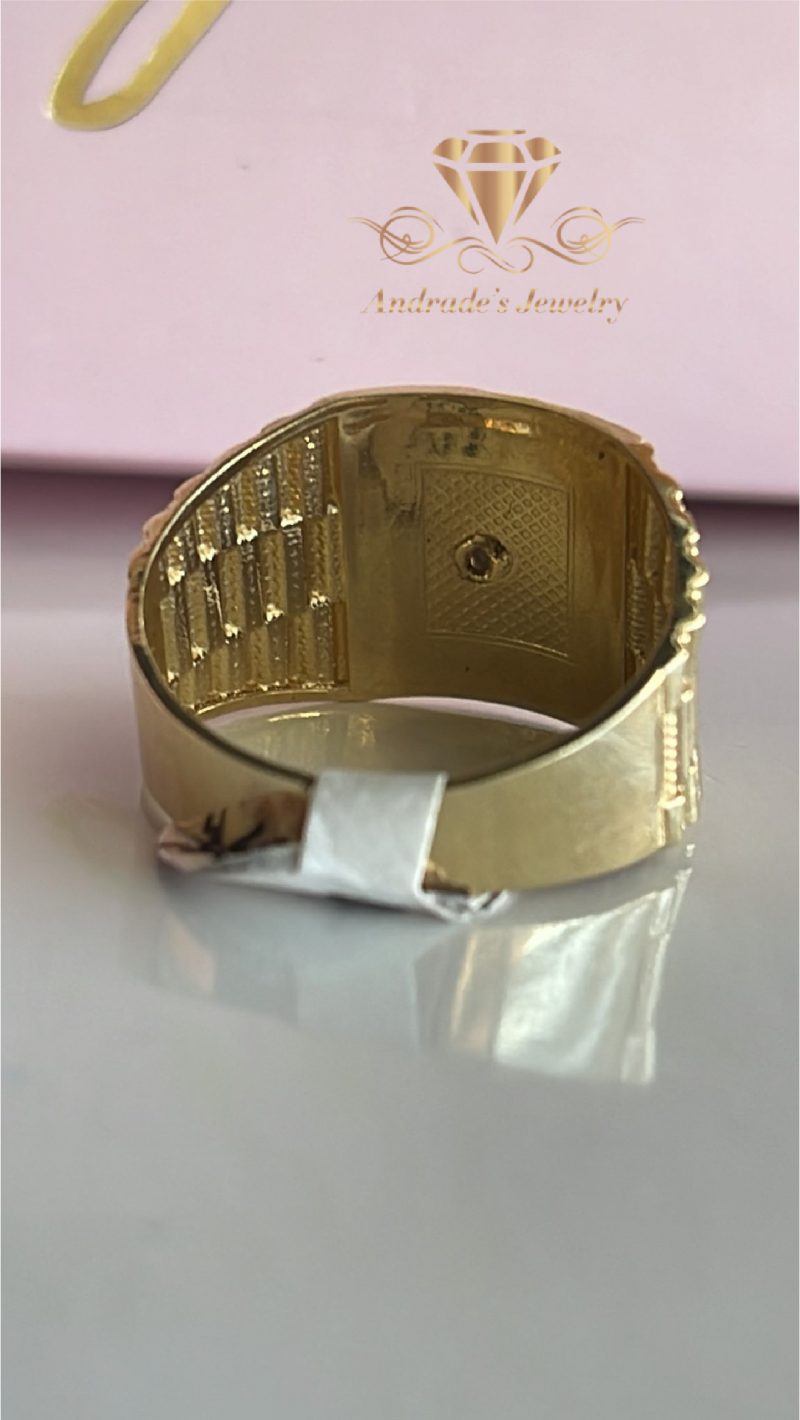 Anillo en oro amarillo y blanco para caballero de san Judas