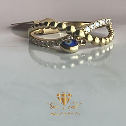 Anillo de ojito azul 2.7 gramos