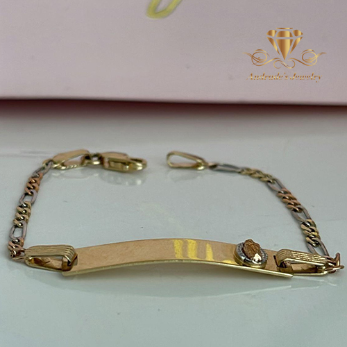 Esclava para bebé 6” tres oros fígaro 1.8mm