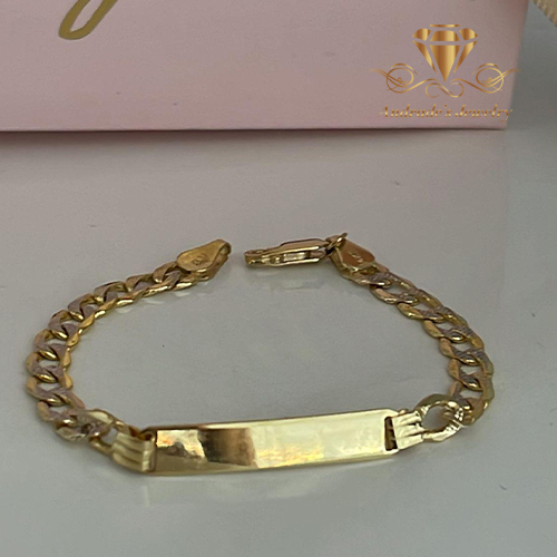 Esclava cubana oro amarillo para bebé 4.7mm