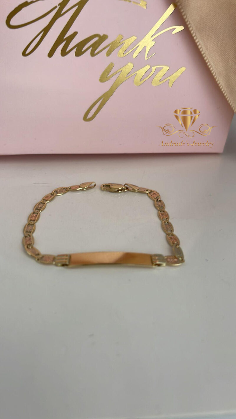 Esclava cubana oro amarillo para bebé 4.7mm