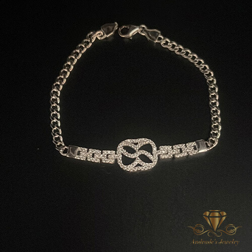 Pulsera de plata con zirconia